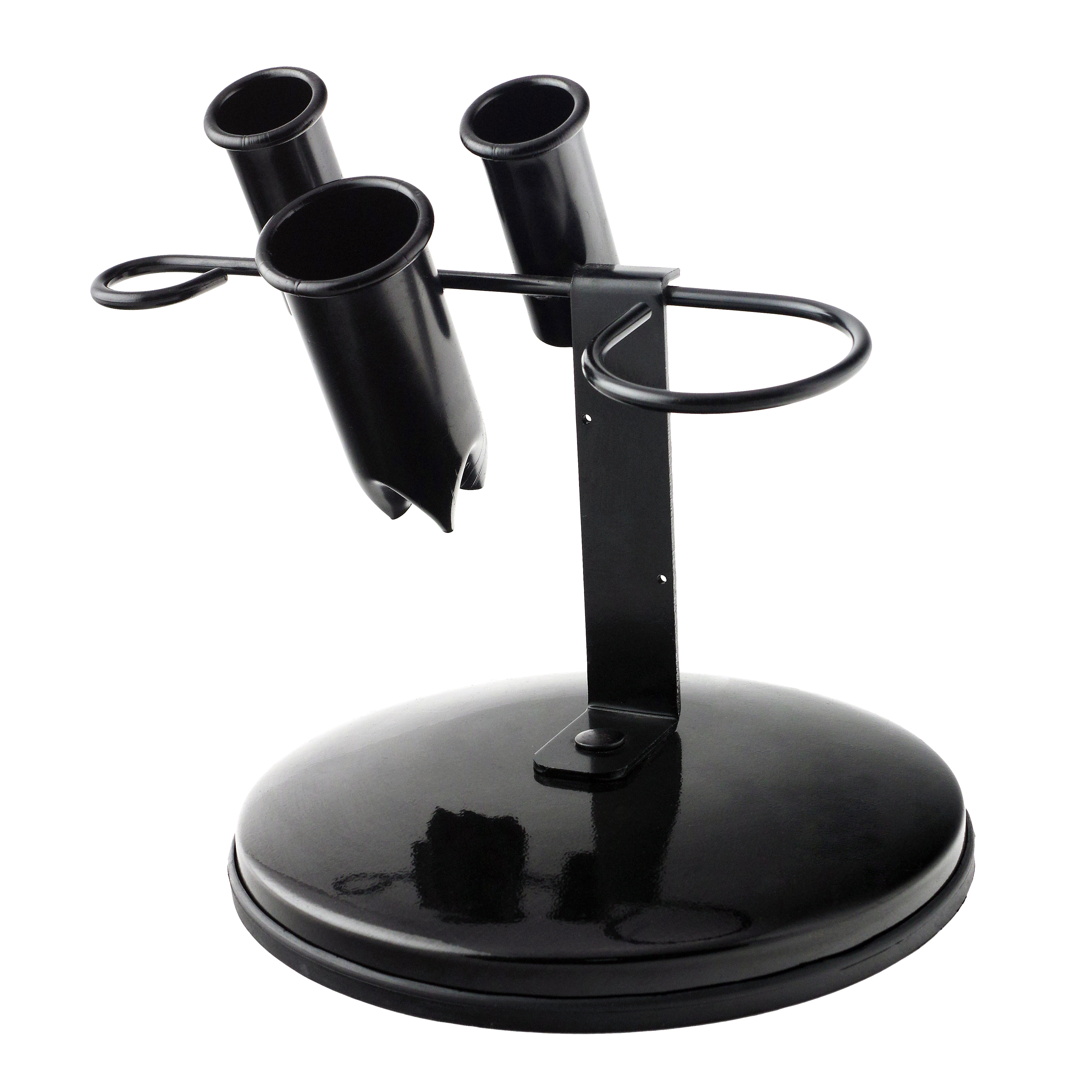 Salon Tabletop Blow Dryer & Hair Iron Holder - Salon Appliance Stand, Chrome