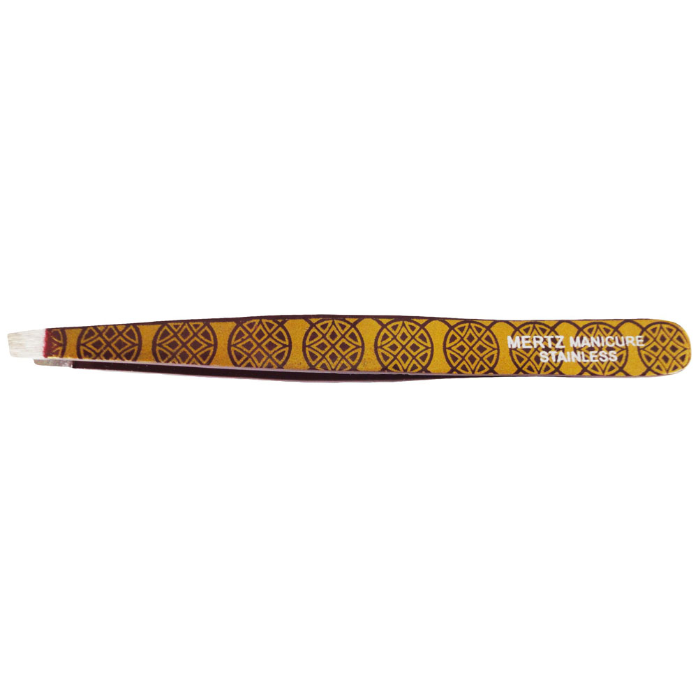 Mertz  Slanted Professional Tweezer Stainless Steel (Asst. Colour)-220 D COL