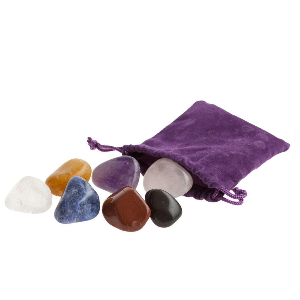 Basalt Chakra Stone Set - 7 Basalt Stones