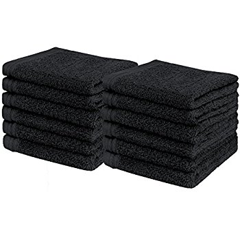 Towels Terry Cotton Face or Hand 12" X 12" Pkg-12