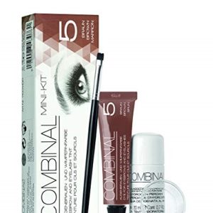 Combinal Professional Tint Kit: Brown Cream Hair Dye, 5% Developer, Tinting Brush, Glass Mixing Dish