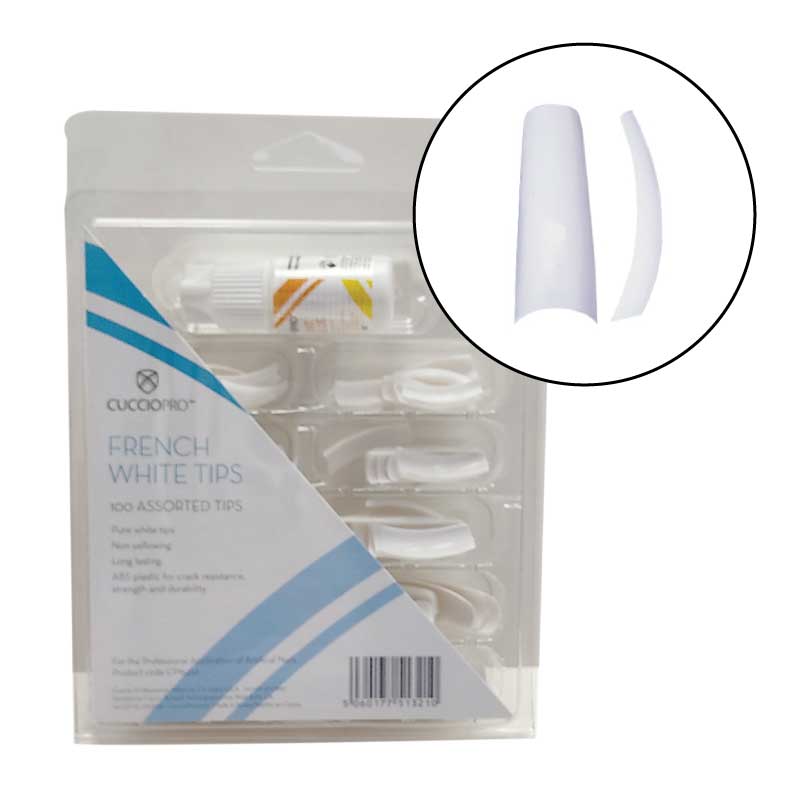 CUCCIO French White Nail Tips - Assorted Pack