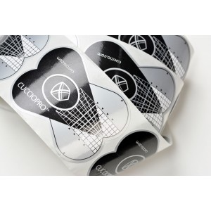 CuccioPro T3 LED Gel Forms.  Large Heart shape, Roll of 250