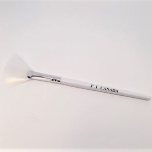 Fan Brush with Silk Bristle (1.5"). PI White Handle