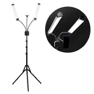 Make Up Natural LED Task Lamp with two heads in Carrying Case #9602