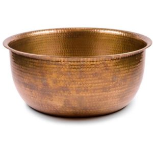 Pedicure Bowl Round Copper Hammered  3 Colors