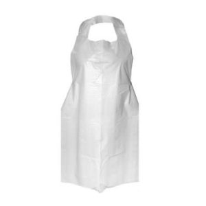 Disposable Apron Plastic (White) - 100Pkg