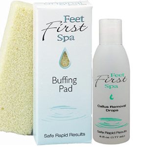 Feet First Buffing Pads with Callus Removal Drops