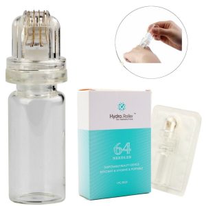 Hydra Derma Roller Titanium Microneedles, 0.25mm 0.5mm 1.0mm - Bonus with Shir-Radiance Hyaluronic Acid Serum Sample