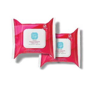 Soft Premium Skin Cleansing and Makeup Remover Wipes, Pre-Moistened Towelettes, Fragrance-Free