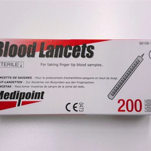 BLOOD LANCET DISPOSABLE STERILE, Pkg of 200