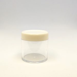 Cream Jar Clear with White Lid 20 g