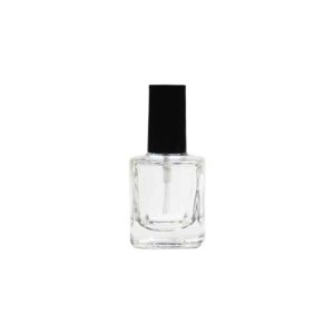 Empty Clear Nail Polish Bottle w/Cap and Brush (0.5 oz)