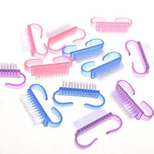 Mini Nail Cleaning Brush Scrub w/Double Curved Handles, Great for Manicure or Pedicure