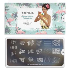 MOYOU Tropical  32 - Stamping Nail Art Plate